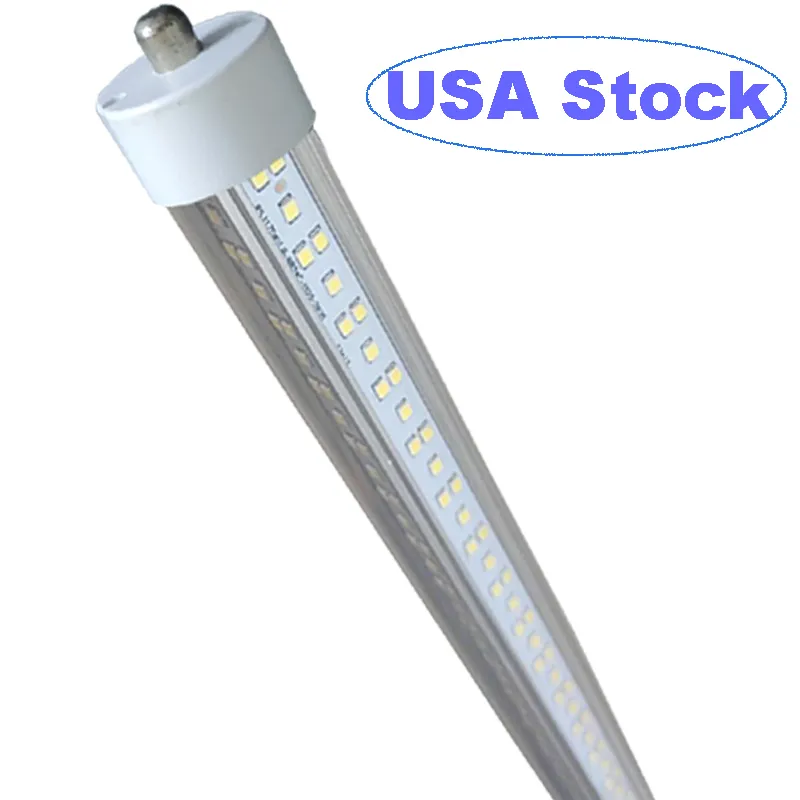 8-fots LED-lampor, F96T12 8 Ft LED-lampor Fluorescerande ersättning, T8 144Watt FA8 Single Pin LED Shop Lights 18000LM, Ballast Bypass, 6500k, Verkstad, Lager usastar