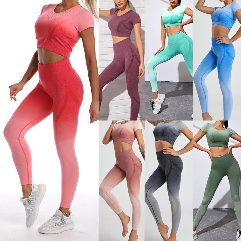 Yoga Roupet Dip Dip Dip Suit Women Women High Sports Leggings Tizinhas