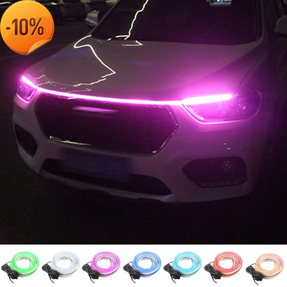 Neue Led Dekoration Lichter Für Auto Haube Flexible Tagfahrlicht Streifen Universal 180 cm Dekor Lampe Außen Teile Zubehör