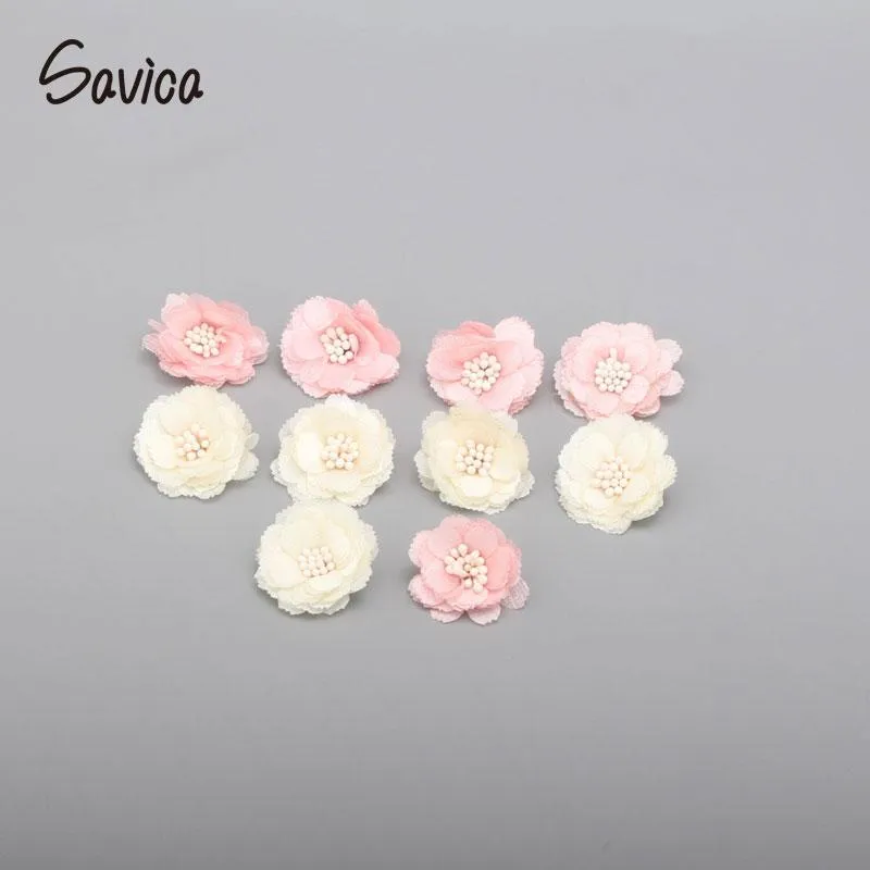 Decorative Flowers & Wreaths Savica 10pcs Artificial Camellia Head For Garment Headdress Wedding Decor DIY Scrapbook Crafts Flores Accessori