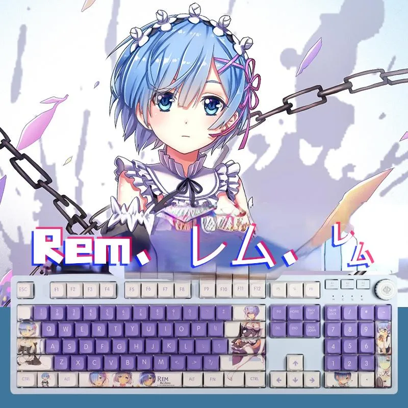 Combos 108 Key Rem Anime Theme Color Keycap PBT Material XDA Profile ...