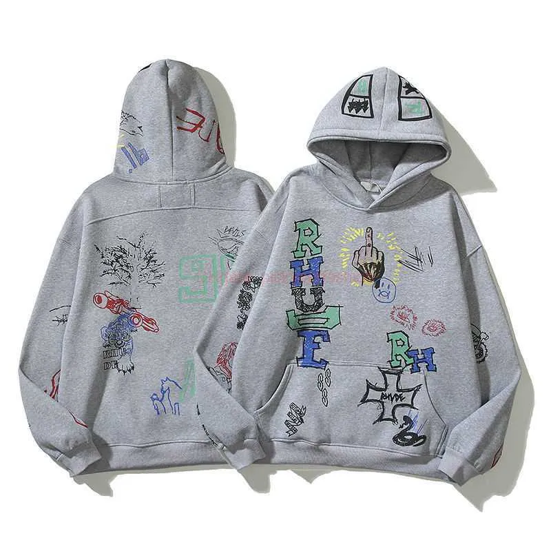 Rhude Doodle Hoodie Manager High Street