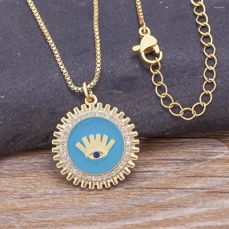 Kedjor Aibef Trend Coin Gear Pendant Necklace For Women Punk Copper Chain Choker Halsband smycken Colgantes
