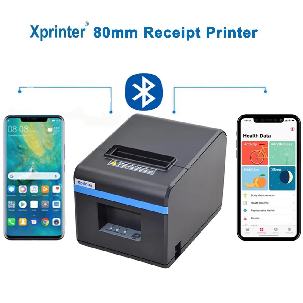 プリンターXPRINTER 80mmサーマルレシートプリンターBluetooth/USBポートキッチンPOS POS POS POS POS POS POS AUTO CUTTER for Anroid iOS電話