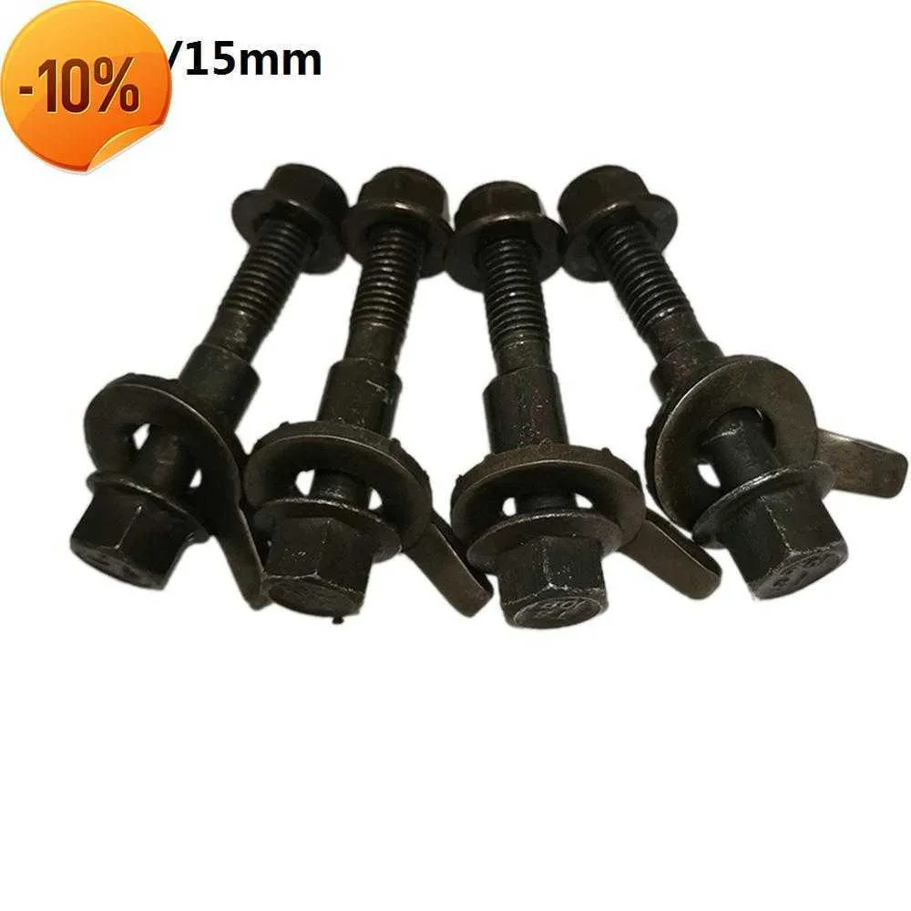 Yeni 4pcs 15mm 13mm 13mm 12mm tekerlek hizalama Kamber ayar vidası cıvata kiti Cam Ciolt Tekerlek Hizalama Lastik Eksantrik Vidası