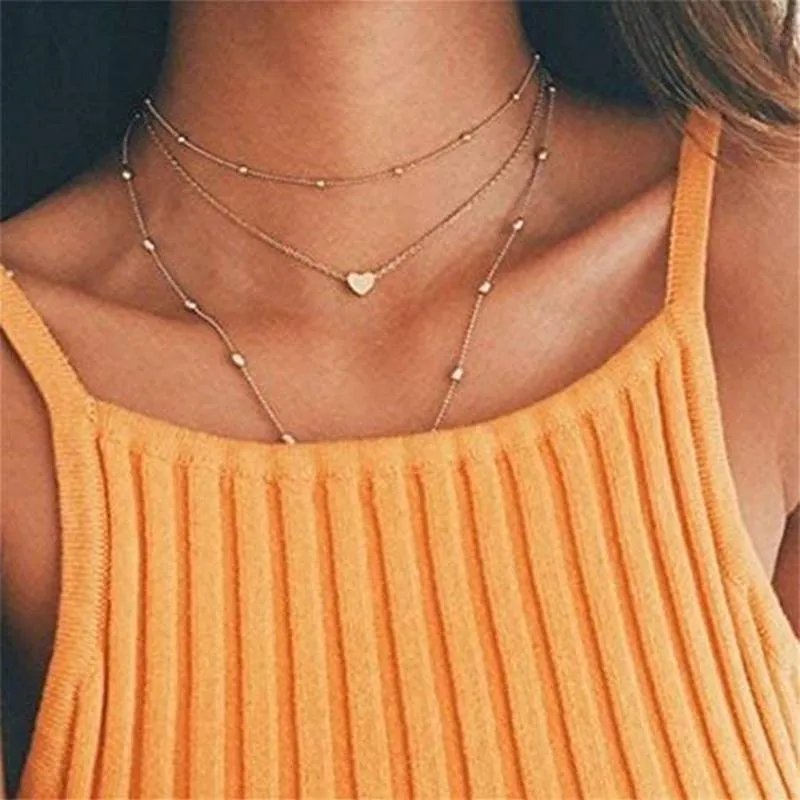 Chains Women's Necklace Trendy Multi-layered Charming Sexy Dreat Gift Idea Chain Geometric Jewelry Vintage Necklaces For Teen Girls