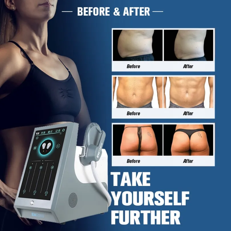 Portable Emszero Electromagnetic Slim Fat Burning Muscle Building Body Scuplting Machine 15 Tesla Body Slimming Device