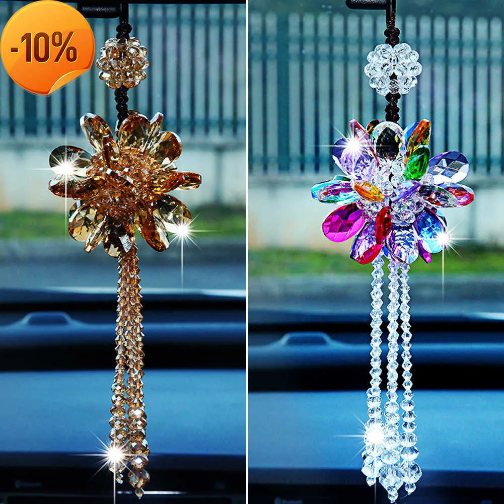 Nuovi ornamenti appesi per auto Auto Bellissimi pendenti in cristallo con pendente Specchietto retrovisore Decorazione per auto Accessori per lo styling dell'auto