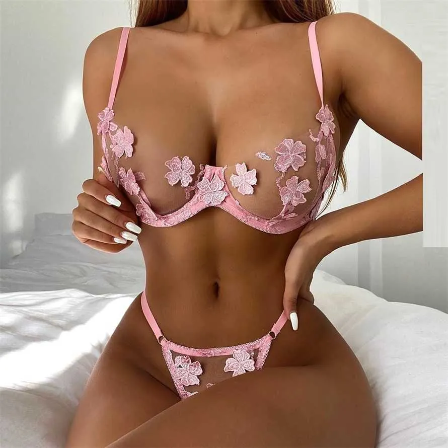 50% de desconto na fábrica de fábrica store sexy lace série flores através de pijamas transparentes brasileiras Pinco feminina de cueca feminina