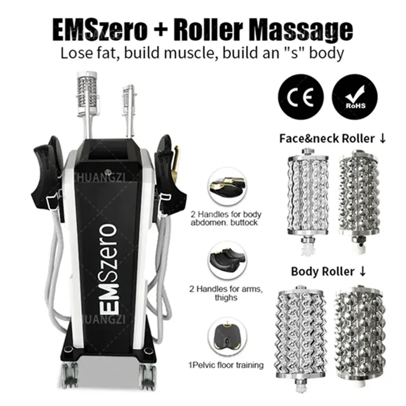 Neo 2 Roller Massagerと6 Neo Handles DLS-EMSLIM NOVA EMSZERO BODY SHAPING EMS電磁刺激を備えた新しい特別オファーホットセールス14テスラ6500W