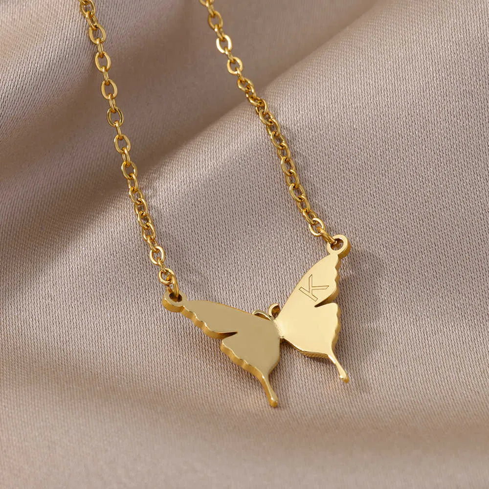 Butterfly and initial necklace deals