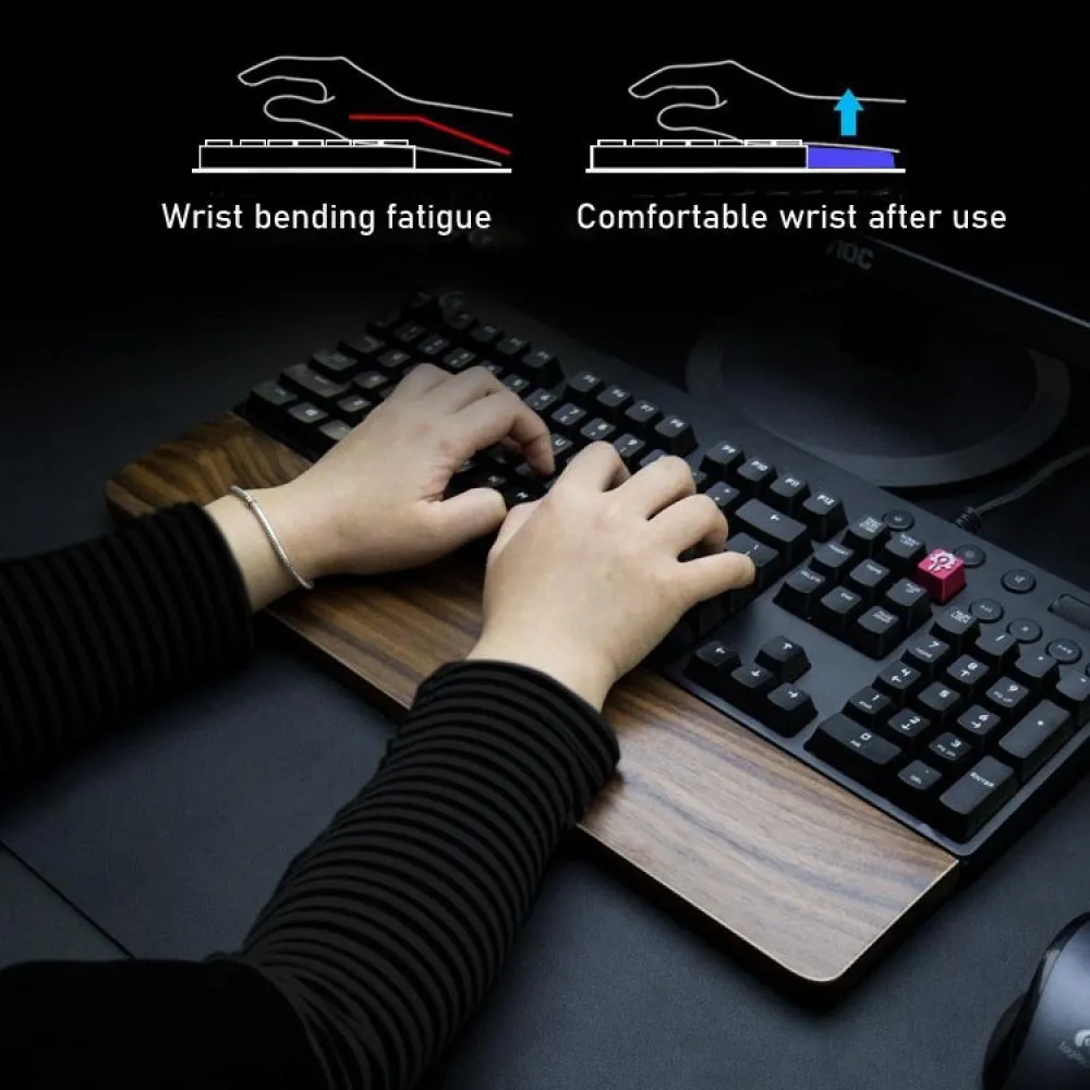 Combos Black Walnut Wooden Mechanical Keyboard Wrist Rest Ergonomic Gaming Keyboard Wrist Pad
