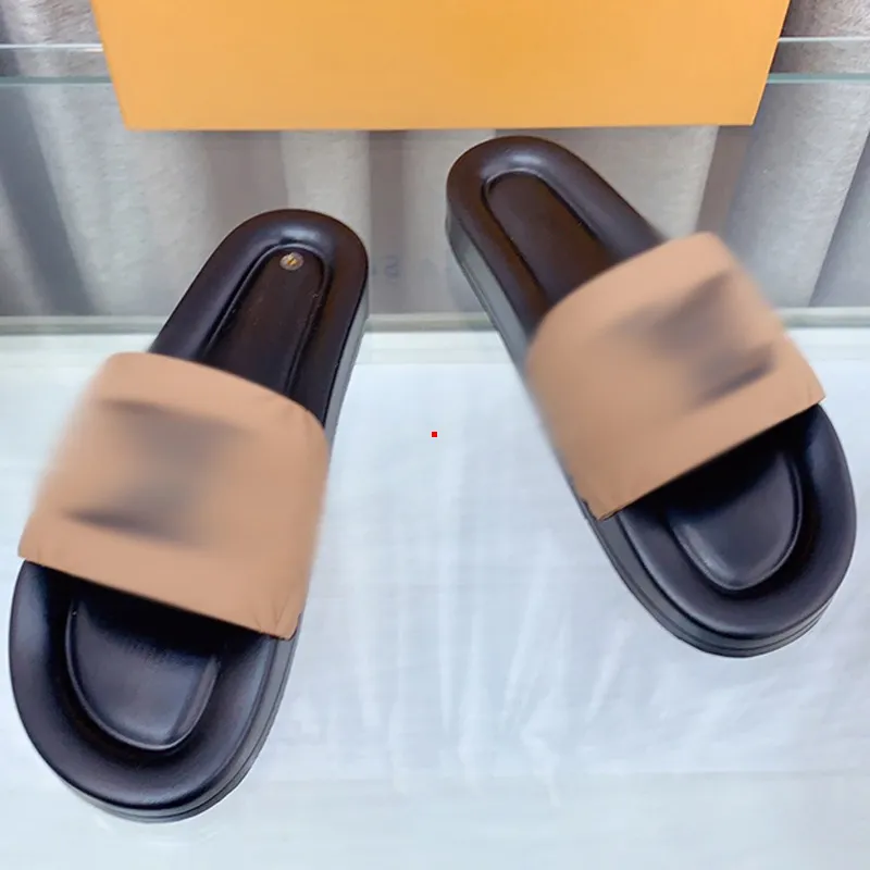 2023 Fashion Brand Genuine Leather Flip Flop Womens Sandals