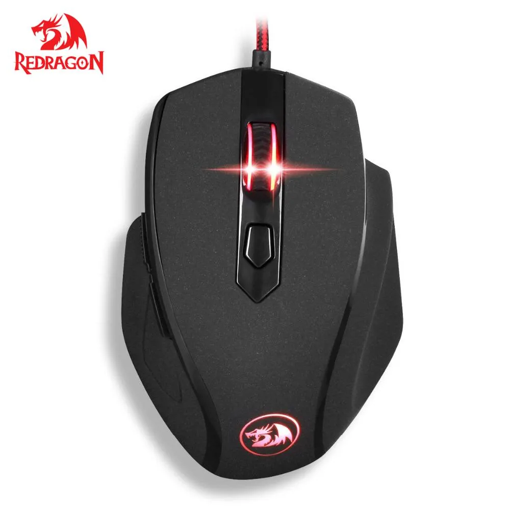 MICE REDRAGON M709 TIGER 10000 DPIプログラム可能な有線コンピューターゲームマウスノートブック用7つのボタン付きPCラップトップコンピューターMacBook