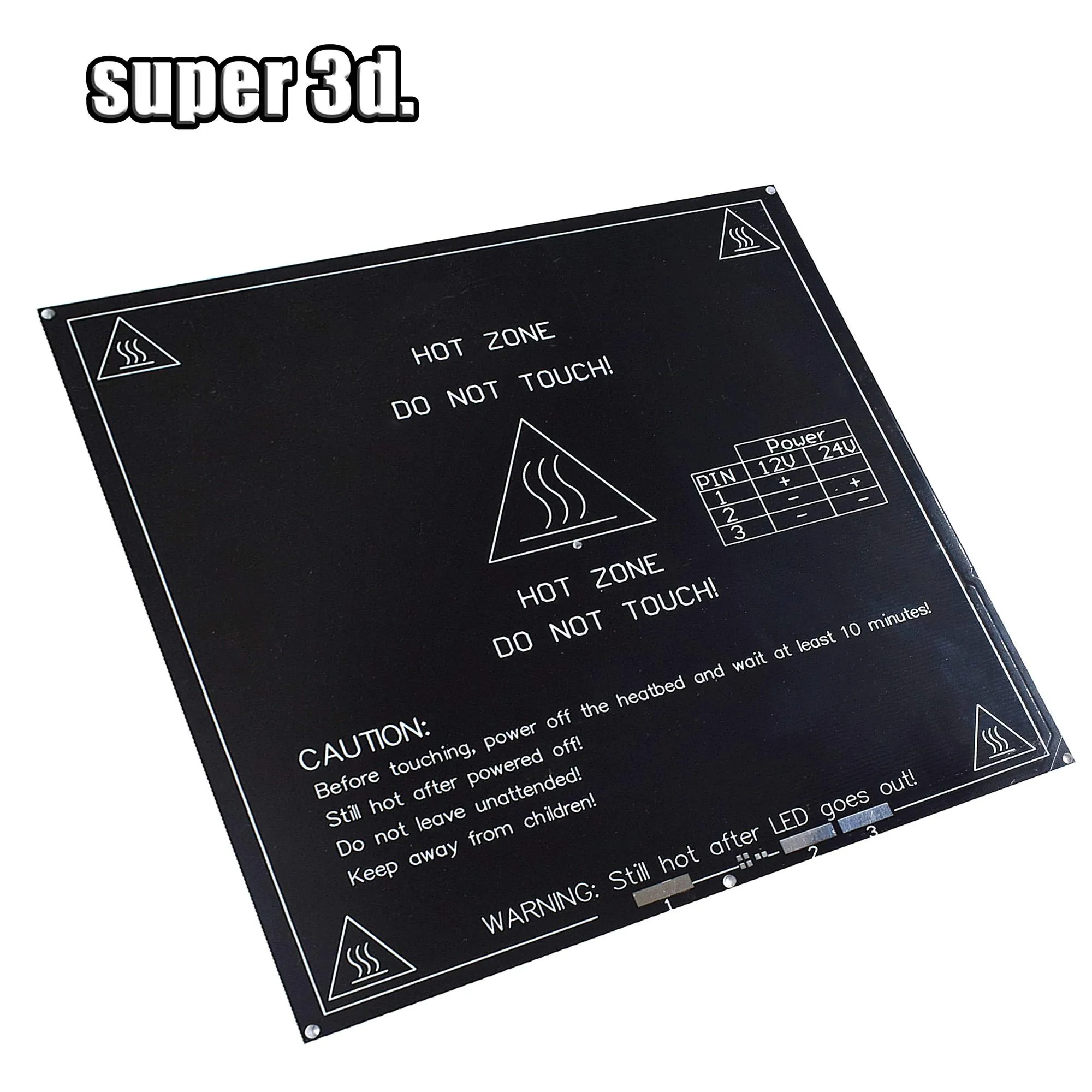 Scanning MK3 heatbed Heat bed 214x214x3mm print plate aluminum PCB heater plate 3mm square hot bed For Reprap 3D printer12V 24V