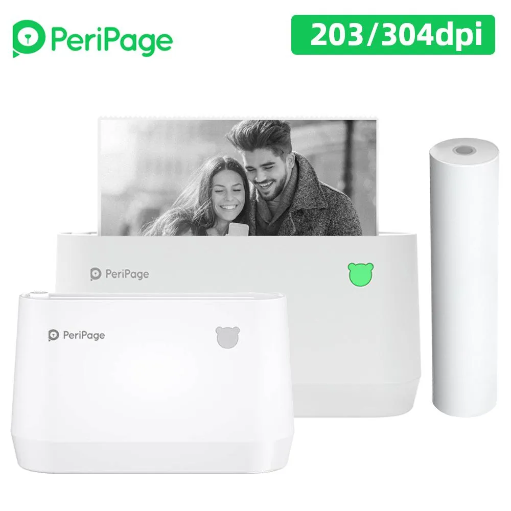 Printers PeriPage A9s MAX Portable Photo Printer 304dpi Bluetooth Wireless Thermal Printer Receipt Label Maker Sticker PeriPage A9 Max A8