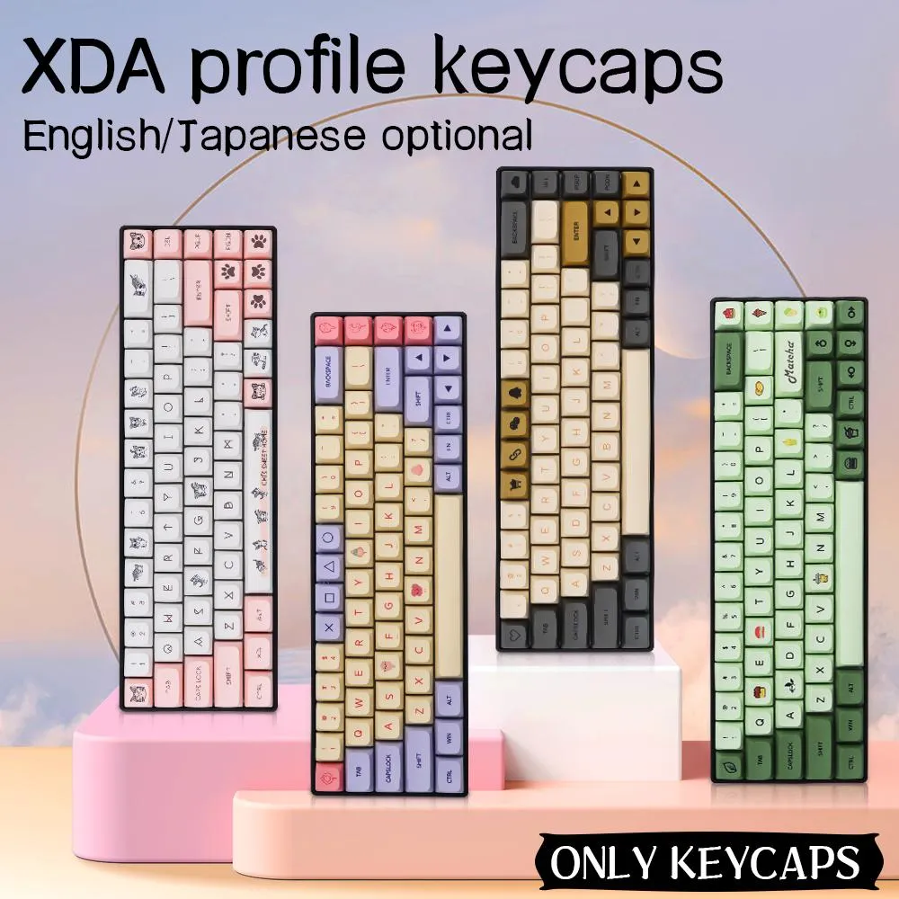 Accessories 140 keys PBT Keycap DYESUB XDA Profile English Japanese Personalized Keycaps For Cherry MX Switch Mechanical Keyboard