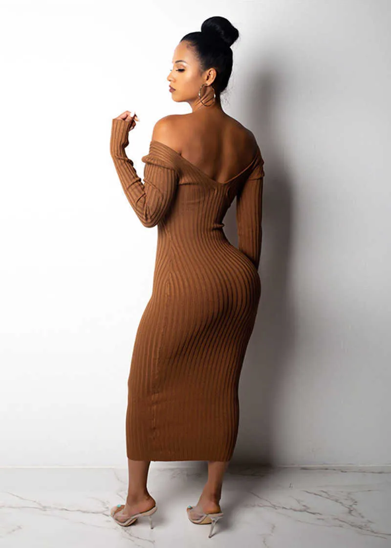 Automne Femmes Tricotees Robe Blanche Mode Elastique Mince Vestidos Hivernle Knit Chic Bodycon Hors Depaule Robe Du 23 28 DHgate