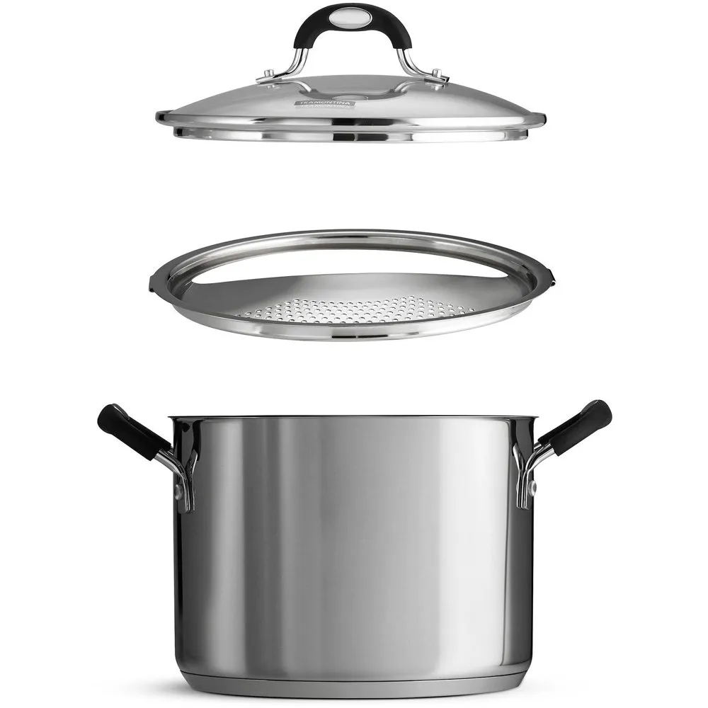 Tramontina Gourmet 12-Quart Covered Stainless Steel Stock Pot