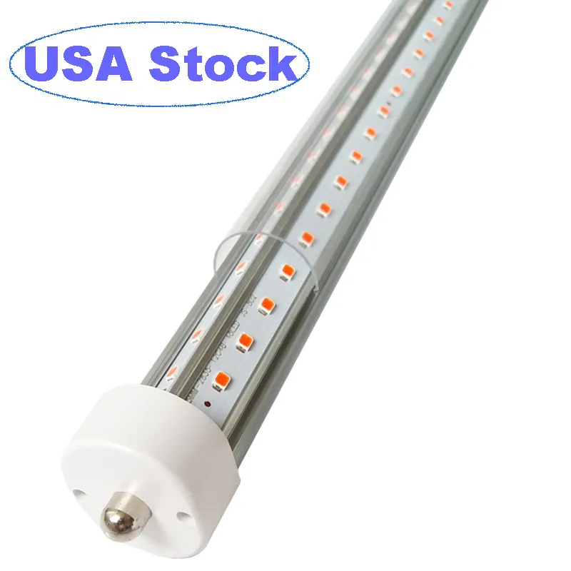 Lampadina a tubo LED T8 72W a pin singolo 8FT LED a doppia fila, base FA8 Luci per negozi a LED Sostituzione lampada fluorescente da 250 W Potenza dual-ended, bianco freddo 6000K crestech