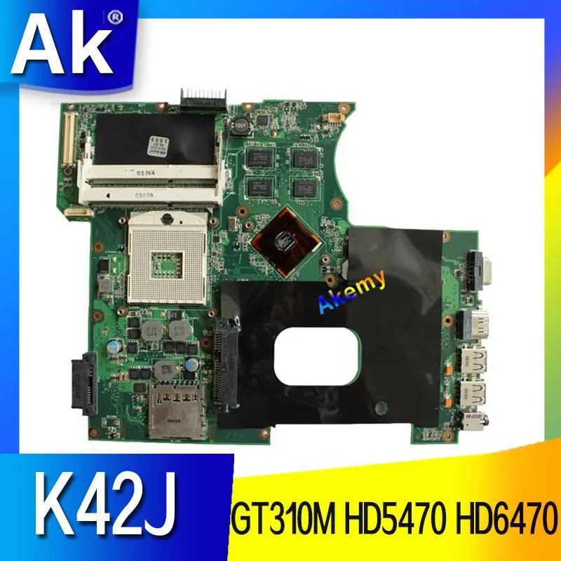 Carte mère K42J Motherboard ou Asus K42JC K42Jr K42Jy K42JZ K42JE X42J A42J K42J A40J ordinateur portable Motorard Board GT310M HD5470 HD6470 GPU GPU