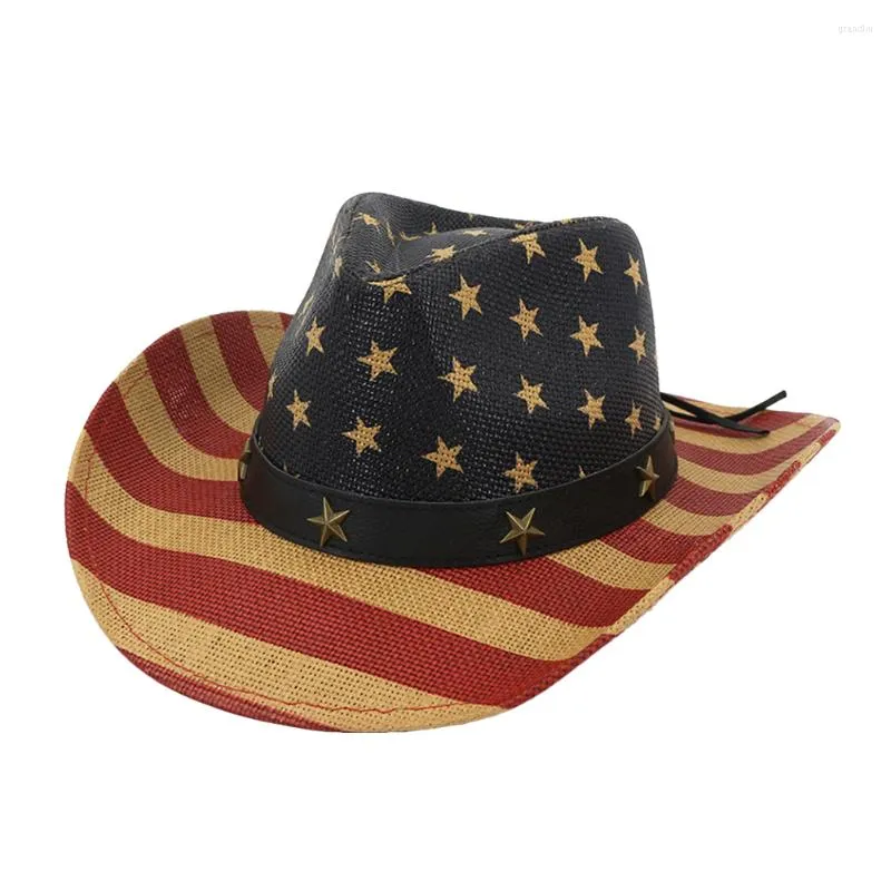 Berets Independence Day Hat Cowboy Fourth July Beach Accessories Kids Suns Shield Clothes Men 4th