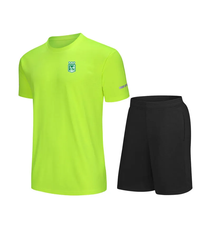 Atletico Nacional Men Children Leisure TrackSuits Jersey Szybki suszony garnitur z krótkim rękawem Outdoor Sports Shirt