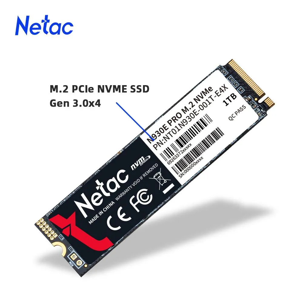 GUIDA NETAC NVME SSD 1TB SSD M2 512GB SSD 256GB 128GB M.2 2280 NVME PCIE DRISCO DISTRO STATO SOLID INTERNO per laptop Desktop