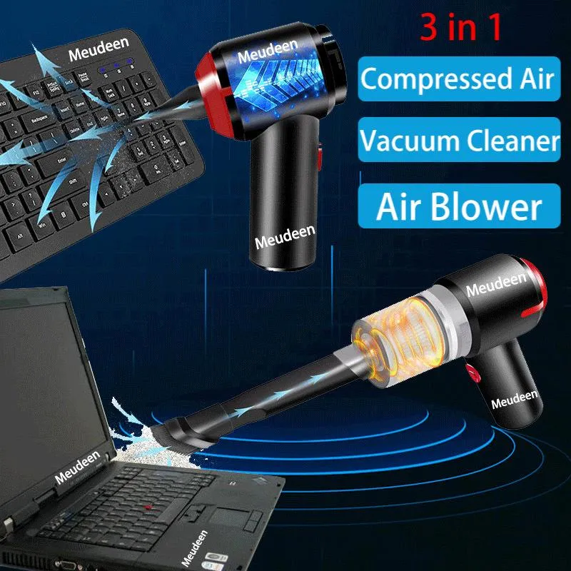 Gadgets Compressed Air Can Air Blower Mini Vacuum 3in1 Wireless Air Duster Cleaner Portable Vacuum Cleaner Computer PC Keyboard Cleaner