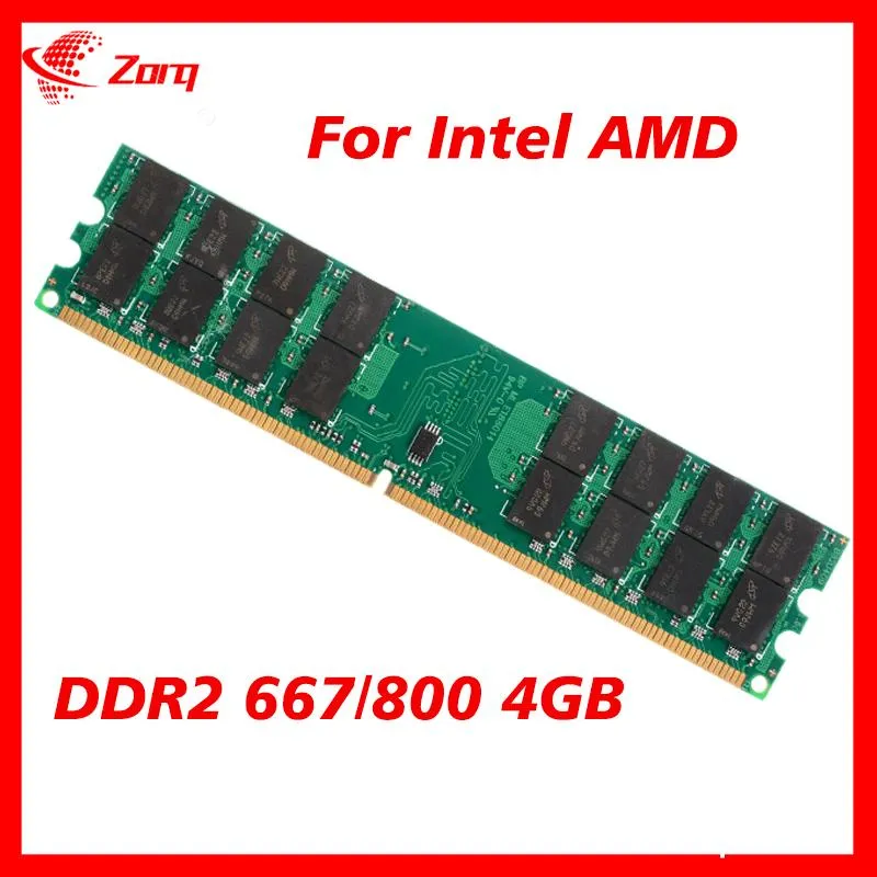 RAMs DDR2 4GB PC25300S 6400S DDR2 800 667 MHz 4GB SODIMM 240Pin 1.8V Module Desktop memory 4gb PC2 For Intel and AMD Motherboards