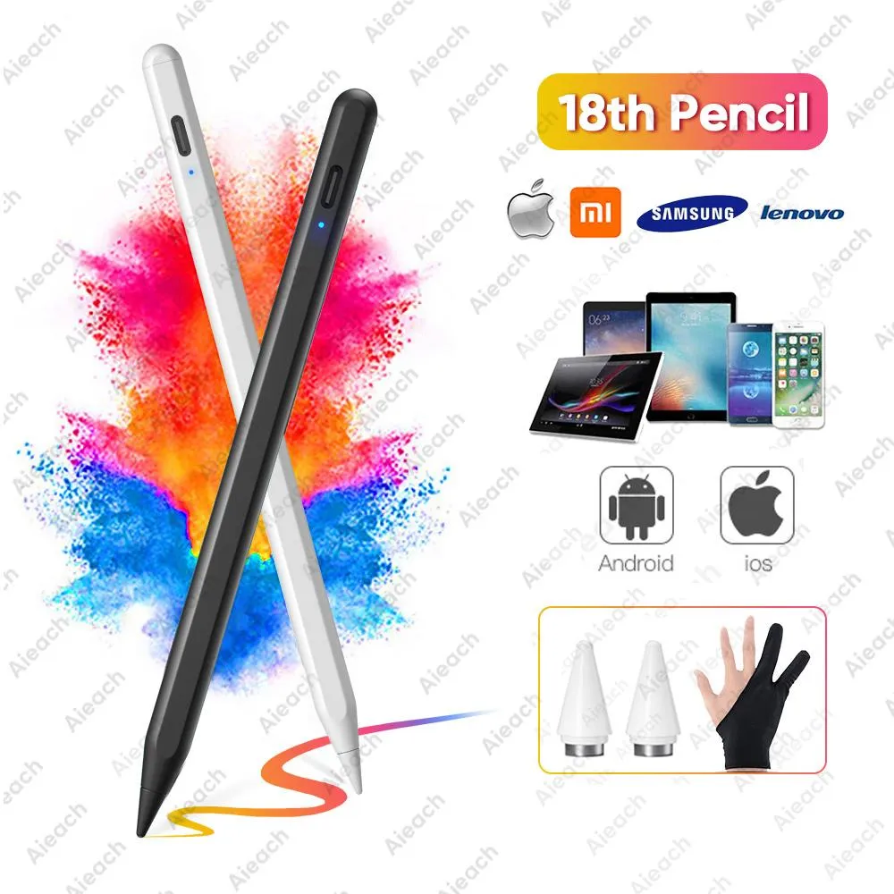 Pennor för Apple Pencil iPad Pro Pen Touch Pen för surfplatta iPad Air 5 Samsung Xiaomi Lenovo Tablete Pen Stylus för mobiltelefoner Android