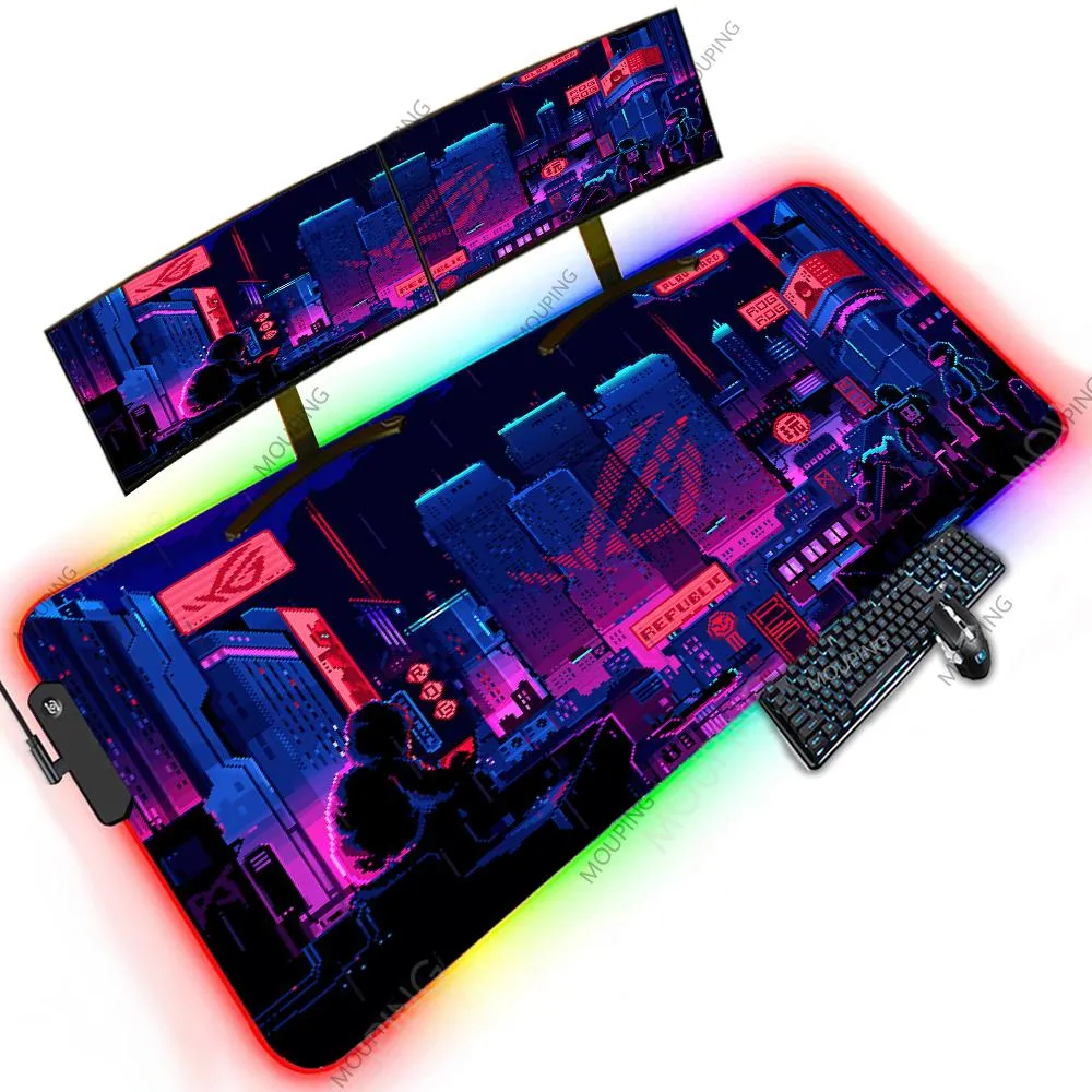 Repose tapis de souris Led Xxxl 1200x600 Asus Rog tapis de souris de jeu Rgb Extra Large tapis de souris accessoires de jeu 100x50 avec tapis de Table rétro-éclairé