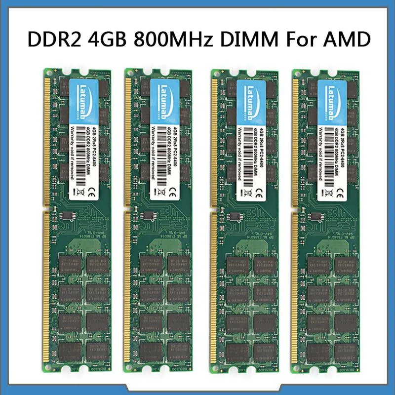 RAMS RAM DDR2 4GB 8GB 16GB 800MHzデスクトップメモリ​​AMD CPUチップセットマザーボードPC26400メモリ240ピン1.8V PCメモリモジュール