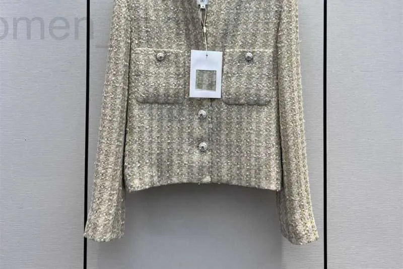 Designer de jaquetas femininas N2023 NOVA JAPETA MAPILHA DE AUTONO DE INVERNO C Tweed Leisure Spring Coats Cardigan Aniversário