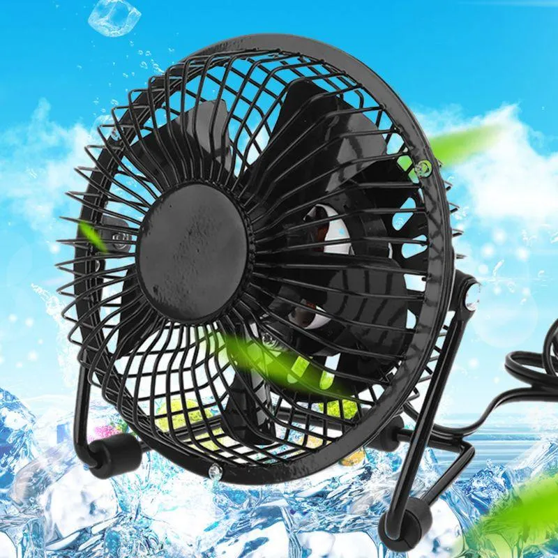 Gadgets 2020 New US EU UK Plug AC 110V 220V Electric Fans Table Metal Fan Small Desktop Fan Suitable for Home and Office Personal Fan