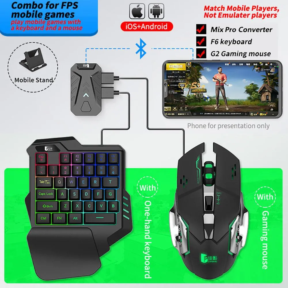 Combos mix por/lite pubg jogos de teclado mouse teclado móvel e conversor de mouse controlador de jogo móvel para Android ios iPad