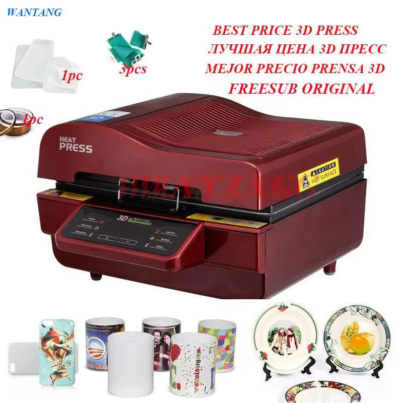 Printers Fastshipping A3 ST3042 3D Sublimation Vacuum Machine Heat Press Printer for Cases Mugs Plates Glasses Wood