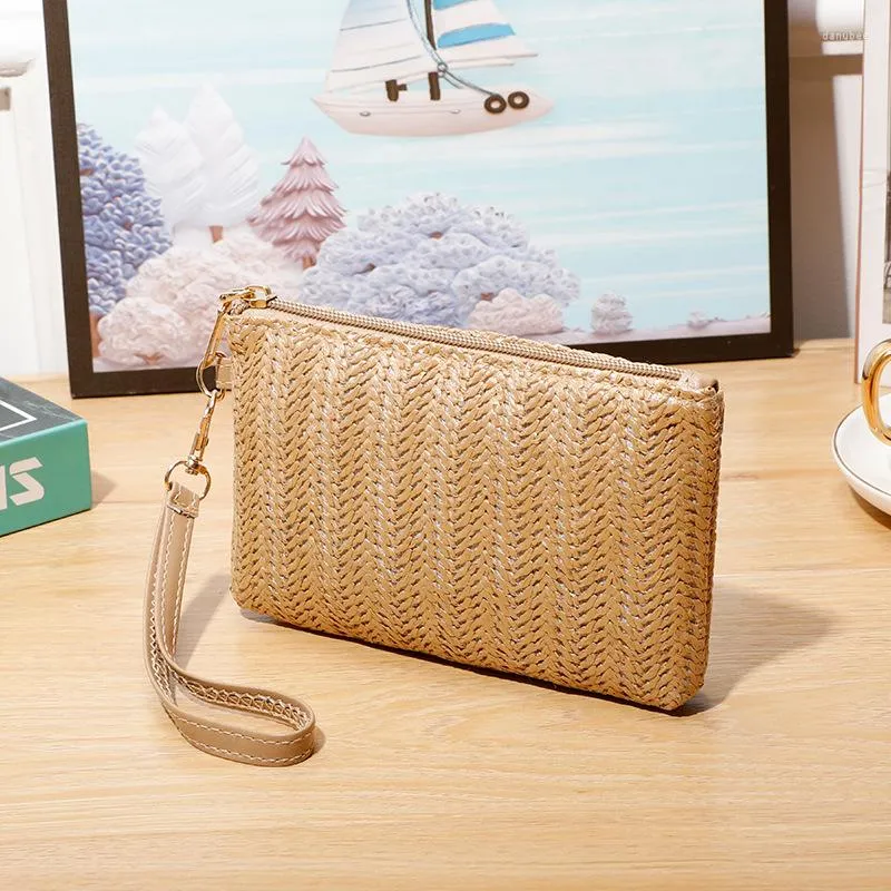 Cartera larga con cremallera para mujer monederos sencillos para mujer monedero tarjetero tel fono m vil Retro de gran capacidad a la moda