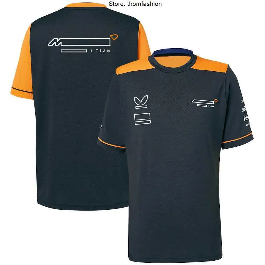 F1 McLarens Racing Suit Formula 1 Takım Hayranları Tişörtler Polo Gömlek Erkekler Kısa Kollu Araba Tulum Yaz Giyim