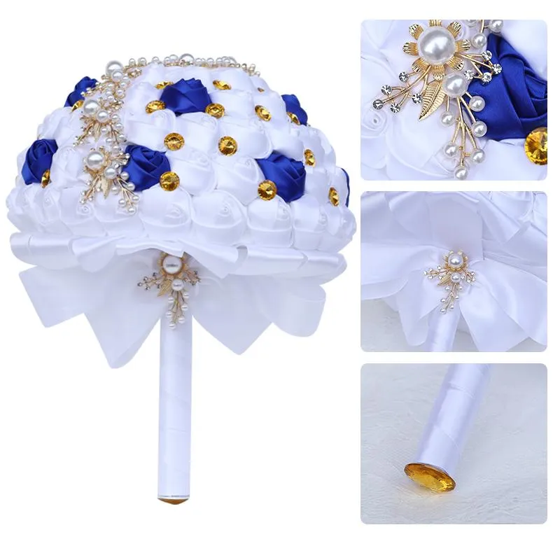 Wedding Flowers Gorgeous Handmade Bouquets For Brides And Bridesmaids Rhinestone Accessories Artificial W668