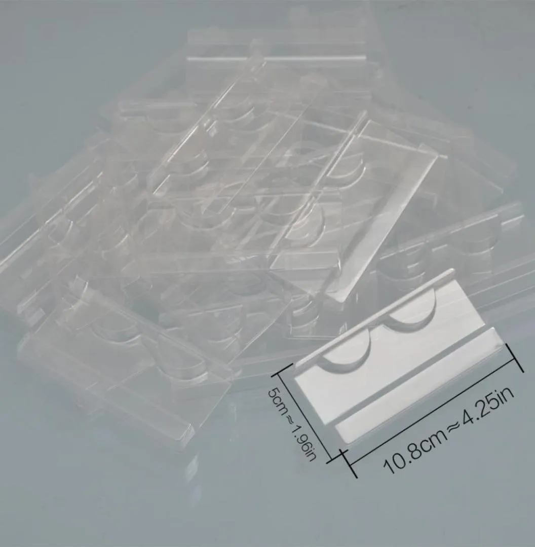 100pcspack plateaux de cils transparents en plastique entier pour boîte d'emballage de cils faux cils 3d vison cils porte-plateau insert pour eyelas406268660293