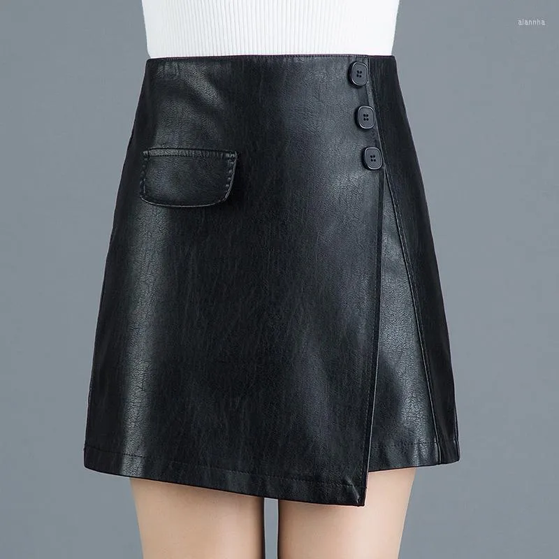 High waisted leather skirt 4xl shop