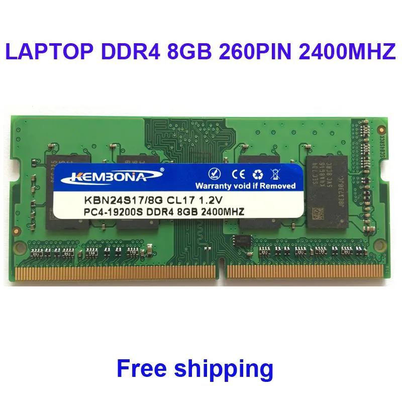 RAMS KEMBONA Memory RAM ordinateur portable DDR4 8 Go 2400MHz 2666 MHz 8G pour le cahier SODIMM RAM Module 260pin