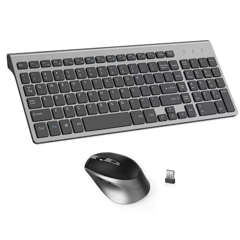 コンボのワイヤレスキーボードとマウスセット2.4 gポータブルミュートマウスとオフィス旅行コンピューターゲームプレーヤー用のキーボード