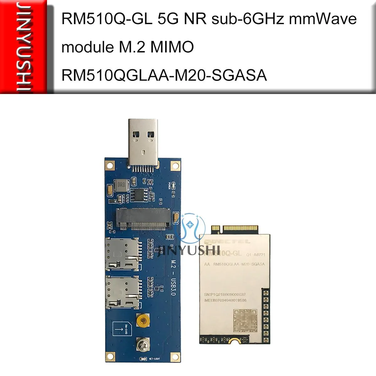 Modems Quectel RM510QGL 5G USB 3.0 Adaptörlü Çift Sim Kart Yuvası Nr