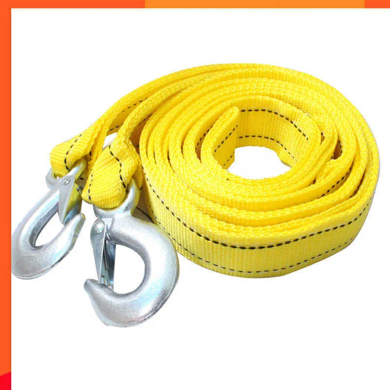 New Towing Rope High Strength Car Tow Rope Fluorescent Yellow Tow Rope Tow Strap Bumper Trailer Car Safety Accessries