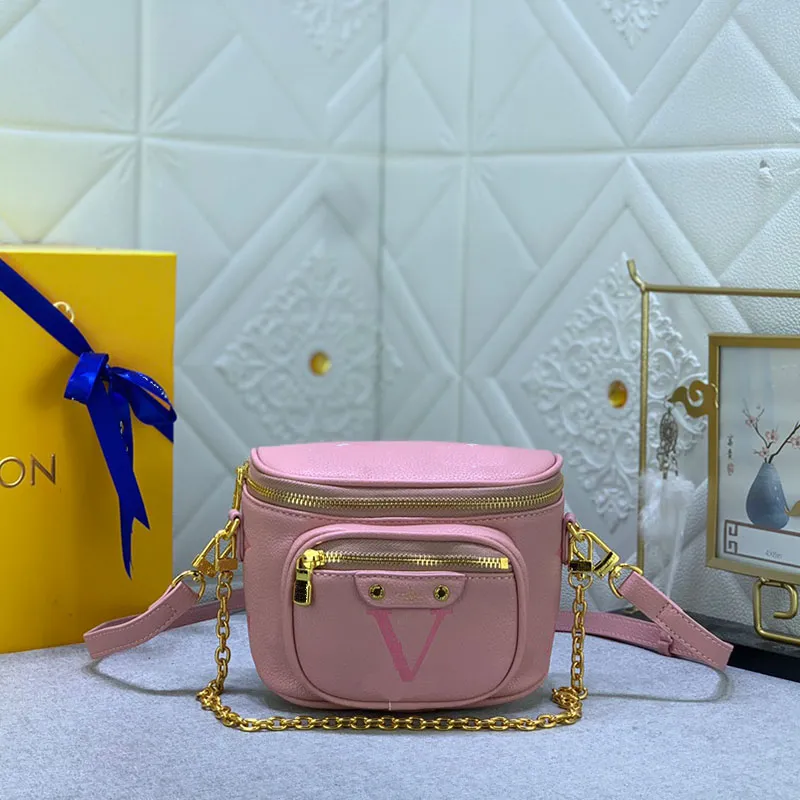 Luxury Designer Embossed Mini Leather Bumbag With Gradient Color