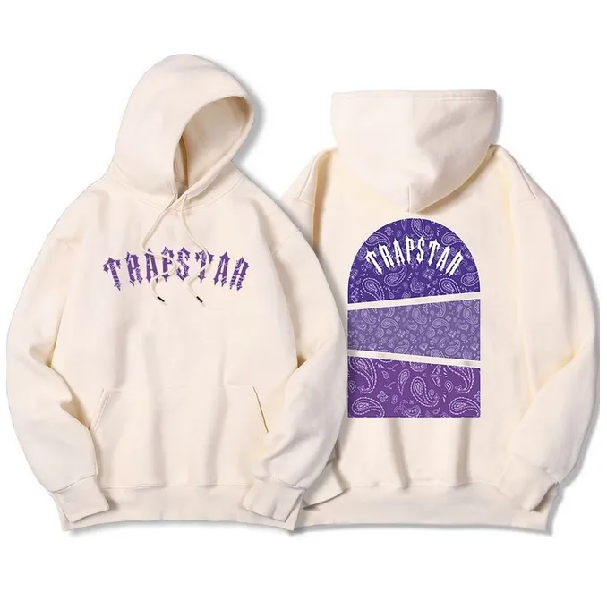 Designer Trapstar Hoodie Mens Sweatshirts Sweat Women's Sports Sweater Tech Fleep Sweat Street Street Fashion Asian Taille S-3XL