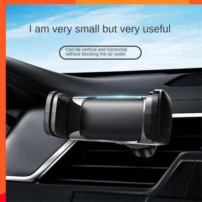 New 1pcs Air Vent Clip Mount Universal Mobile Cell Stand Durable Car Holder For Iphone 13 12 Xiaomi Samsung Phone Car Supplies Black