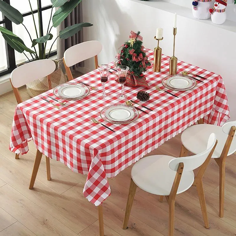 Tischdecken-Passform für runde Tische, karierte Tischdecke, Restaurant, Western-Leinen, Sweetheart